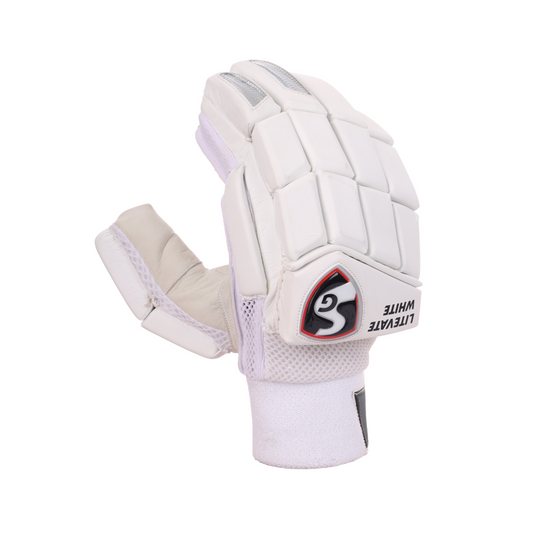 SG Litevate White Batting Gloves